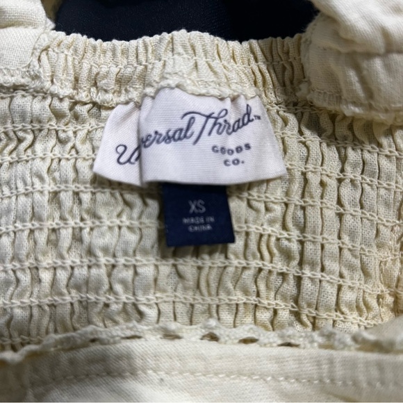 Women’s Cross Front Linen Maxi Straps Dress Universal Thread Yellow Size XS - Picture 7 of 9